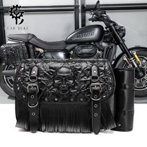 BONINGYU | Túi Đeo Hông Xe Máy Phong Cách Punk Đầu Sọ