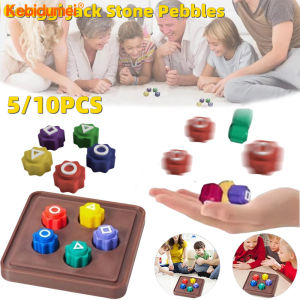Kebidumei 5Pcs/Set Gonggi Jack Stone Pebbles Set Funny Korean Traditional Play Game Hand Eye Coordination Training Family Board Game