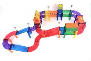 🏎 STEM TOY 🏎 MNTL RACING TRACK CAR STEAM Toys Magnetic Tiles connetix inspired magnetic tiles magnetic car toy Mtnl Racing Mcneil Racing - Lazada