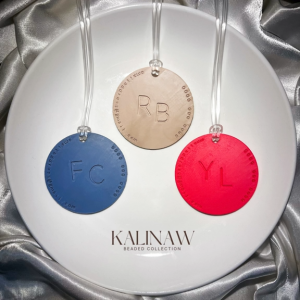 KALINAW Round Personalized Luggage Tag/ Bag Tag/ Name Charm/ Giveaways I Premium 3D Printed PLA