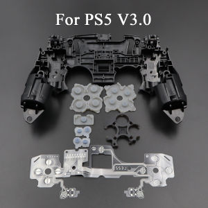 1 Set PS5 Controller Repair Parts V1 V2 V3 BDM-010 BDM-020 BDM-030 Middle Frame Bracket Conductive Film Button Rubber Pad
