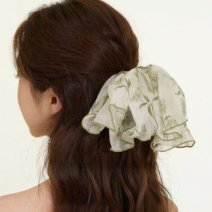 DODO.GOGO | DODOGOGO Retro Floral Large Bow Hair Ties Sashes Womens Butterfly Knot Hair Bands Korean Style Hair Accessories for All