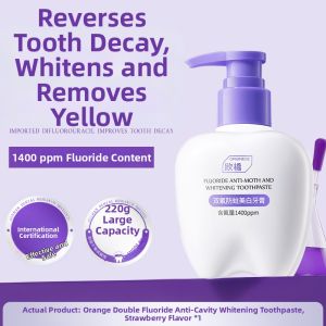 ORGINESE | Whitening Fluoride Orthodontic Toothpaste Prevents Cavities Removes Stains Eliminates Bad Breath