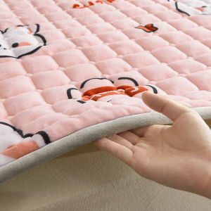 Soft Milk Velvet Mattress Bed Pad 0.9m Single Person Fleece Dormitory Student Winter Quilt Pad Non-Washable Modern Simple Style