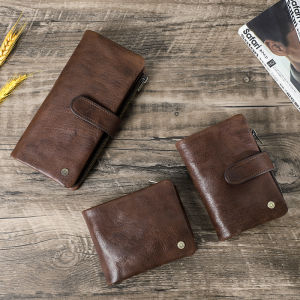 Ví da nam chính hãng RFID Chất lượng cao tay trầy xước đựng thẻ da ví đựng tiền xu Ví Kẹp Tiền Ví Nam Túi Xách