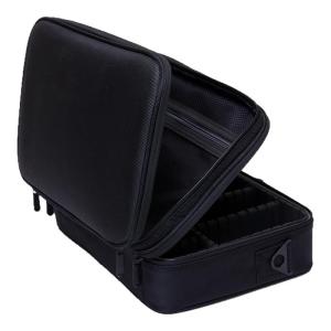 Large Capacity Double Layer Portable Professional Makeup Bag Handheld Cosmetic Storage Bag Simplistic Large Size Carry-On