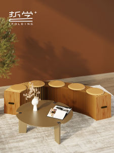 Magic Foldable Long Chair Indoor Creative Portable Living Room Paper Bench Multi Person Household Adult Bench Leisure Furniture