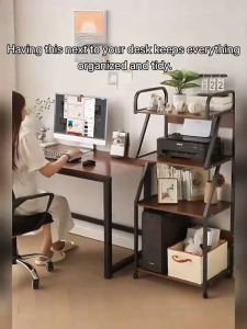 Printer Storage Rack Floor Standing Movable Rack With Wheels Under The Office Desk Multi-layer Storage Cabinet