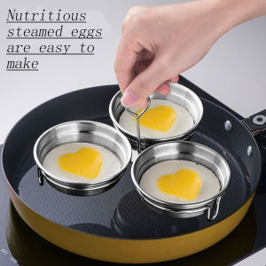 Stainless Steel Egg Poacher Poaching Pan Mould Egg Steamer Steamed Egges Mold Hoousehold Kitchen Cooking Tool Gadget