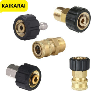 M22 14MM Swivel Quick Connect To 1/4" 3/8" M22 G1/4 Fitting Kit Connectors 4500 PSI High Pressure Washer Accessories