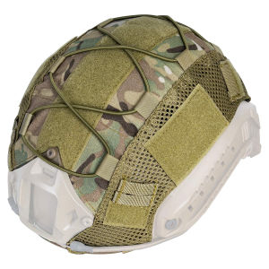 Tactical Helmet Cover for Fast Helmet Multi-Camo Helmet Cover Military Paintball Hunting Shooting Gear - Without Helmet