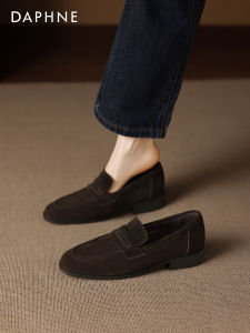 Daphne British Style Soft Bottom Loafers 2025 New Autumn Commuter Comfortable Womens Shoes Fashionable Casual round Toe