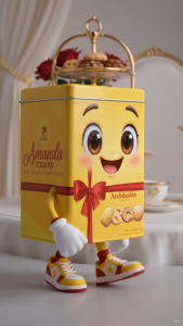 Bánh Quy Amanda Cookies 168g – Bánh Quy Thập Cẩm Hộp Thiếc Màu Vàng – Assorted Biscuits
