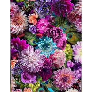 Oil Painting By Number Flower Wall Art Unique Gift DIY Picture By Number HandPainted Acrylic Canvas for Living