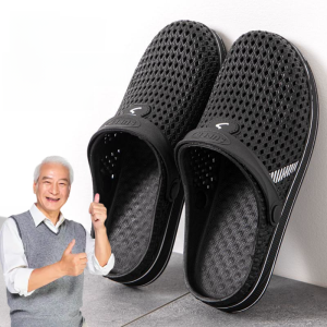 MONLEYTA | German Anti-Slip Slippers For Men Outdoor Wear Summer New Style Head Covered Hole Design Elderly People Comfortable PVC Material