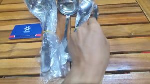 Muỗng thìa Inox 304 nguyên khối Rehang 18cm xuất Hàn Quốc