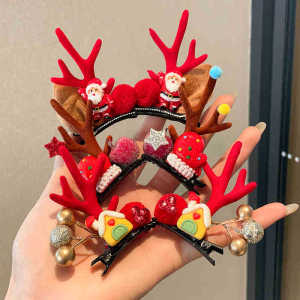 กิ๊บติดผมลายมูฟวี่คริสต์มาสสำหรับผู้หญิง กิ๊บติดผมลายมูฟวี่สำหรับผู้ใหญ่ กิ๊บติดผมขนาดเล็ก สไตล์ป่า คริสต์มาส กิ๊บติดผมแบบสวม