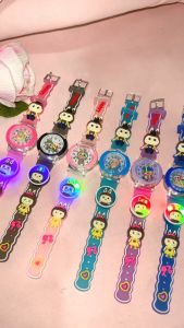 Jam Tangan Anak Labubu Karakter Lucu Dengan Strap Tombol Lampu LED Desain Ergonomis yang Nyaman