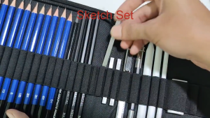 33PCS 41PCS Set Sketch Pensil Pisau Penghapus dan Pensil Gambar untuk Keperluan Sekolah Pencil Drawing Set