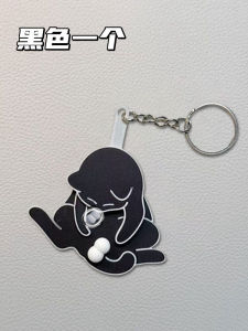 Fun Cat Keychain Pull Toy Cute Backpack Bag Charm Small Doll 3D Printed Bag Accessoryinteresting Cat Toy Keychain Pull Charm