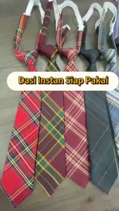 Dasi Tie-Gratis Dasi Wanita Seragam Sekolah College Malas Dasi Kecil Neck Tie Pola Kotak-kotak JK