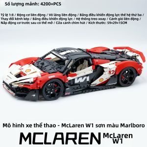 Khối Xây Mô Hình Xe Đua McLaren W1 Tùy Chỉnh