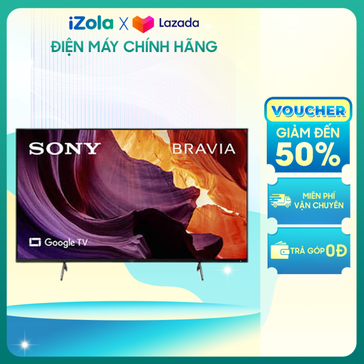 [Giao tại HCM] Google Tivi Sony 4K 43 inch KD-43X81DK - Điều khiển bằng giọng nói - Âm thanh Dolby Atmos - Tăng cường màu sắc Triluminos Pro