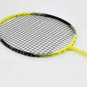 Original Badminton Racket Cool Yellow Single Carbon Light Frame Anti Slip Grip Badminton Racket  Original 4U G5 24lbs Training Durable Fitness Sports Badminton Racket