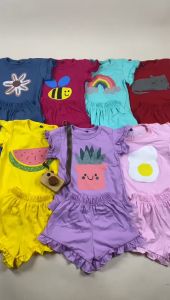Set Ruffle Sablon - Setelan Anak Perempuan 2-8 Tahun Pineapple Kids