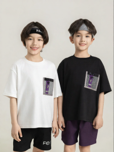 Pockets T-Shirt Boys Summer New Wear-Resistant Wrinkle-Free Soft Comfortable