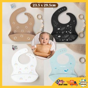 YOYOY Baby Silicone Bib 3D Adjustable Waterproof Eating Bibs Feeding Washable pelapik makan bayi