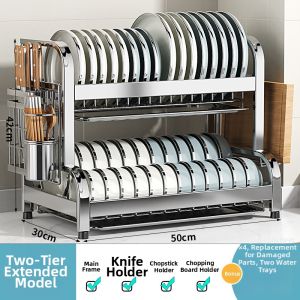 B&W | Multifunctional 304 Stainless Steel Kitchen Storage Rack