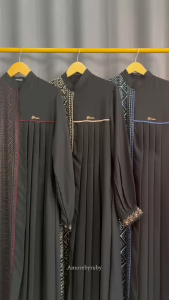 gamis modern terbaru dress tulle jeddah lace simple elegant kekinian amore by ruby