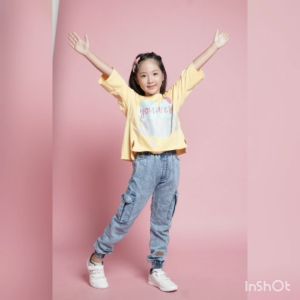 Little Pineapple Setelan Kaos Anak Perempuan Jeans Lizzie 4-9Y