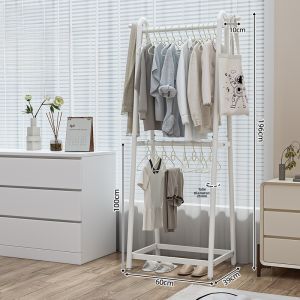 Childrens Floor Mounted Double Layer Clothes Hat Rack Bedroom Baby Special Hanging Clothes Rack Room Clothes Storage Rack