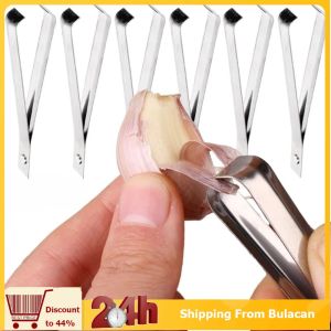 2Pcs Stainless Steel Manual Peeling Garlic Clip Garlic Shell Off Tools Vegetable Nuts Manual Peeler