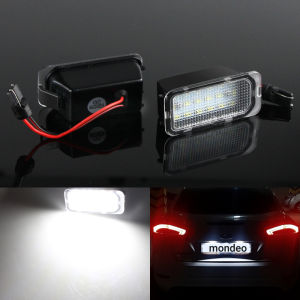 2PC Number Plate Light LED License Lamps for Ford Jaguar XJ XF Fiesta Focus S-MAX Grand C max Mondeo Kuga Galaxy Ecosport Canbus