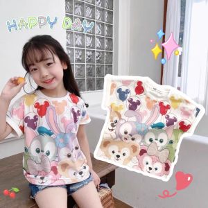 Little Baby Stella Cartoon T-Shirt Girl Bear Recommended 2 to 8 Years Old Shortsleeve O Neck Shirt Children Top Tees Summer Ready Stock In Selangor Cotton Material Good Cute Design White T-Shirt Casual Party Theme Shopping Wear