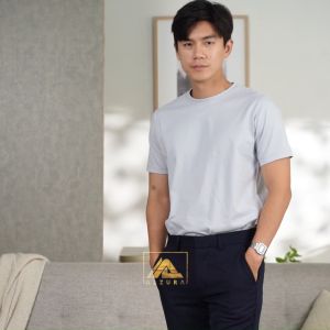 ALZURA - Celana kerja formal - Celana bahan pria slimfit - Navy