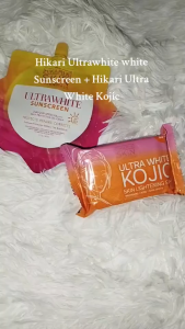 【MY Girl】2in1 Hikari Set Ultra White Kojic Skin Lightening Whitening Soap & Ultrawhite SPF50 PA++ Sunscreen