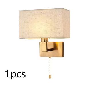 Modern Fabric Wall Lamp with Switch Reading Wall Light Bedside Wall Sconce Indoor Hotel Corridor Decor Wall Sconce Home Lighting