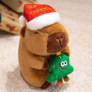Hot 20cm Christmas Capybara Hug Snowman Christmas tree Shoes Gingerbread man Plush Toy Christmas Childrens Birthday Gift