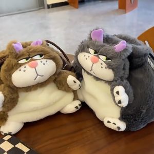 PLOVER คุณสมบัติของการซื้อผ่านทางออนไลน์ สินค้าพร้อมส่ง กระเป๋าสะพายหูรูดแมวน่ารักการ์ตูนตูนกระเป๋าถุงและกระเป๋าเก็บเครื่องสำอาง