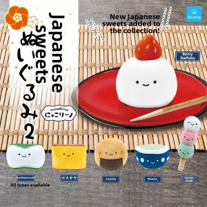 MOYINGXIONG | Wagashi Mochi Strawberry Three Colors Dango Hanging Charm Gashapon