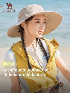 สีน้ำตาลอ่อน หมวกปีนเขาปีกกว้าง หมวกกันแดด หมวกคาวบอยตะวันตก หมวกกันแดดสำหรับเดินป่าในป่า หมวกถักแบบปรับได้ ระบายอากาศได้ดี แบบ