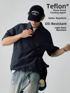 714street | Japanese Workwear Short Sleeve Shirt Summer New Design Polo Shirt