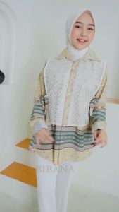 Atasan Kemeja Blouse Brokat Katun Terbaru Kekinian