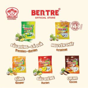 Kẹo dừa Bến Tre Cô Hai Tỏ vị Nguyên chất (Túi 6 thanh)