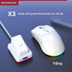 Chuột Chơi Game Không Dây RGB Chế Độ Kép NexusClick Với Thiết Kế Công Thái Học Đế Sạc Từ Tính Nhẹ Điều Chỉnh DPI Được Cho PC Laptop