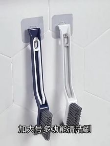 6 ลิ้ที่ ขนมพื้น รุ่น 1 แปรงขัดพื้น มีหัวแปรงเล็กขัดช่อง ขัดพื้นจุดที่เข้าไม่ถึง พร้อมที่ปาดน้ำแปรงล้างพื้น อเนกประสงค์ ขนทรงสามเหลี่ยม